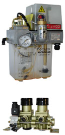 Centraleta de lubricació Taco tipus MC9 i válvula reguladora pneumàtica model C3